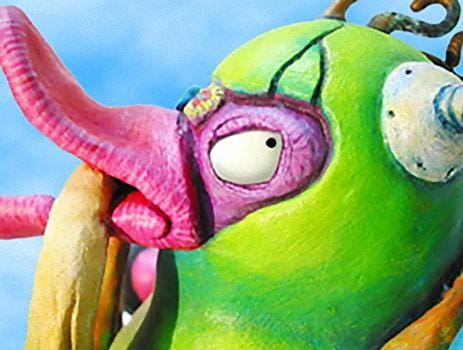 Стирающая птица с острова стирки