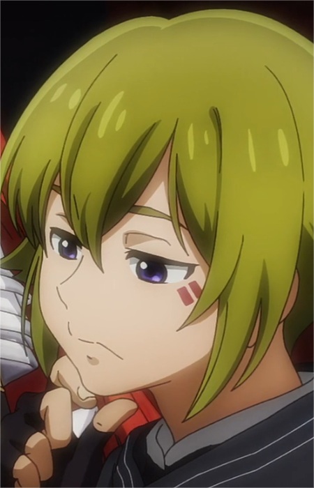 Игрок с зелёными волосами