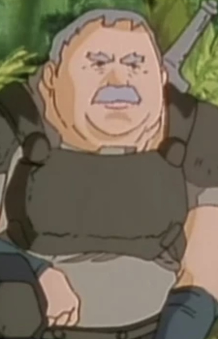 Старый солдат с усами